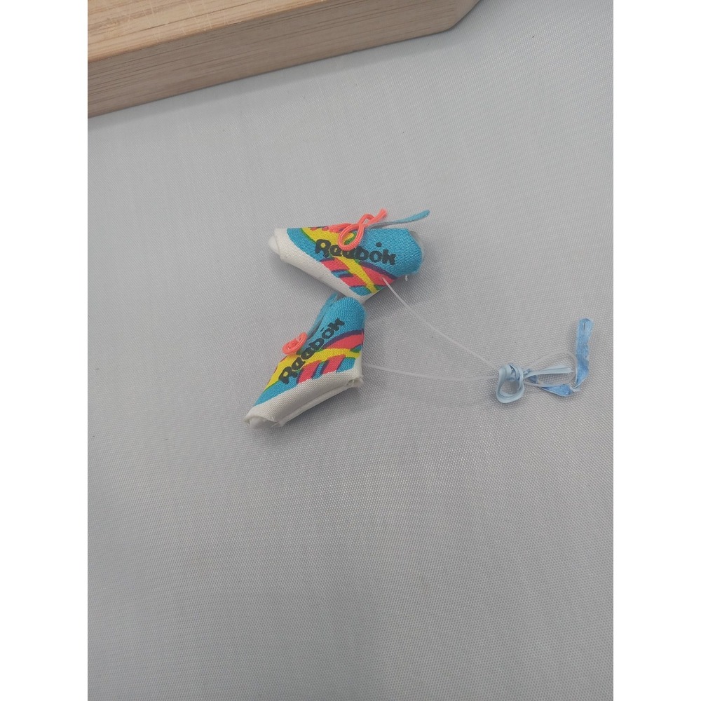 Barbie 90s All American Reebok Shoe Covers Blue High Top Sneaker Vtg New Old Sto